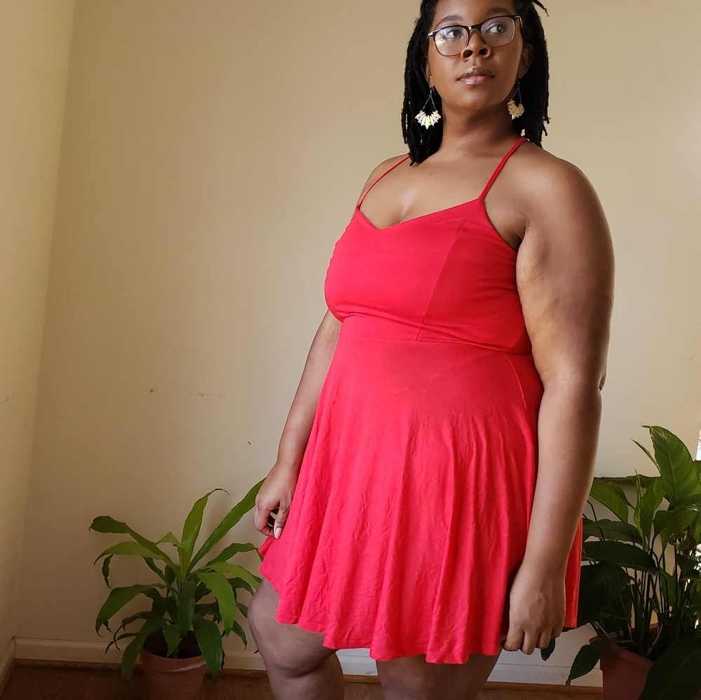 Forever 21 Plus Size Red Skater Dress